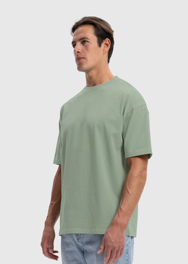 T-shirt premium surdimensionné lourd - Vert sauge