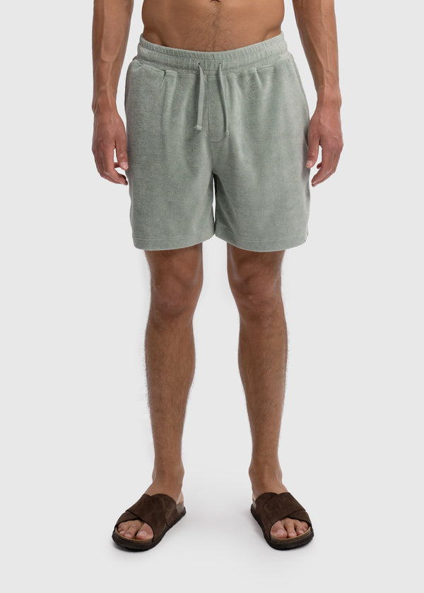 Toweling Short - Sage Green