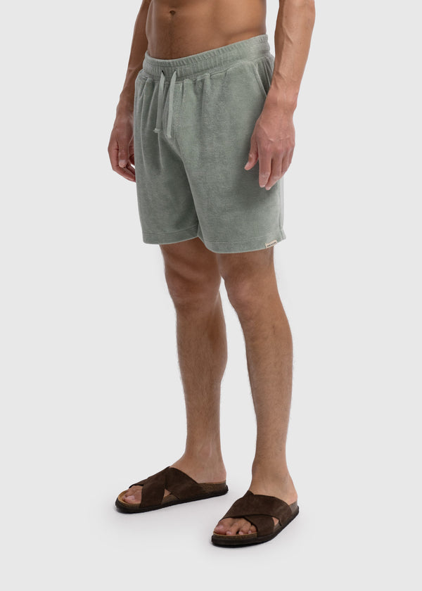 Toweling Short - Sage Green
