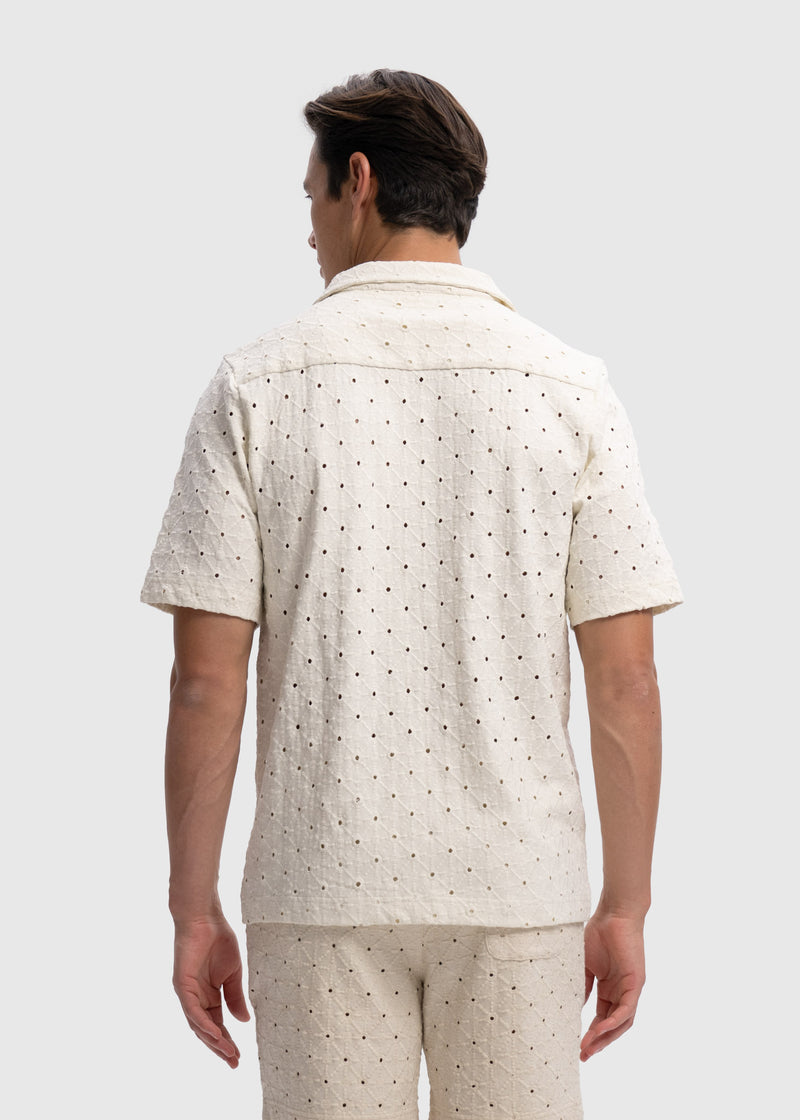 Gehäkeltes Sunrise-Shirt – Weißer Sand