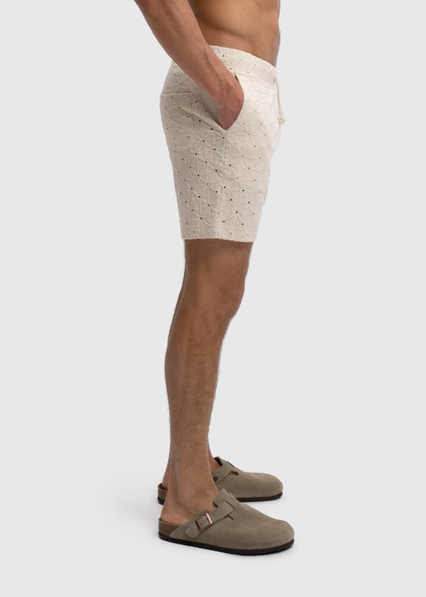 Crochet Sunrise Short - White Sand