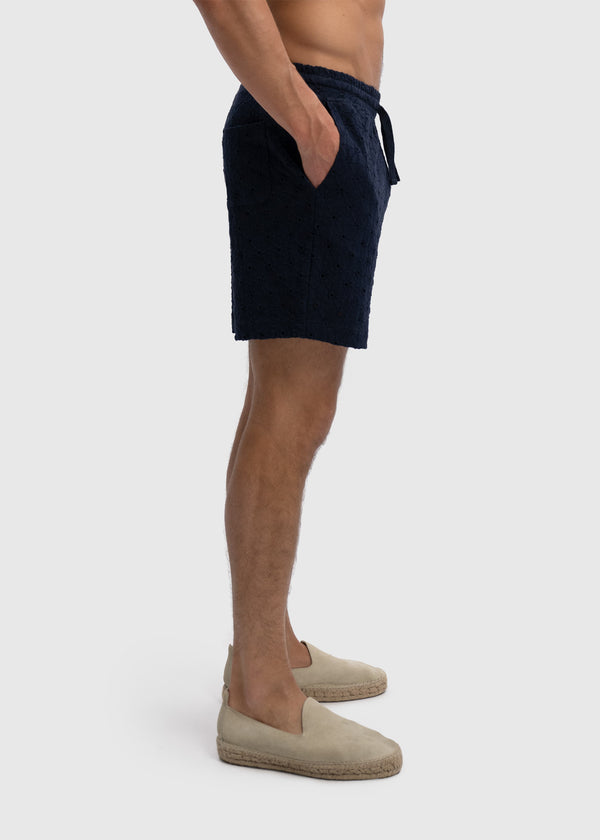 Crochet Sunrise Short - Navy Blue