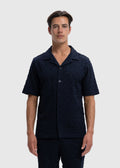 Crochet Sunrise Shirt - Navy Blue