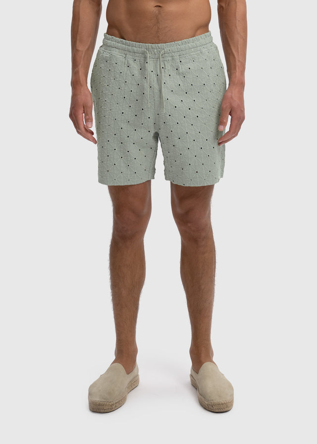Crochet Sunrise Short - Slate Green