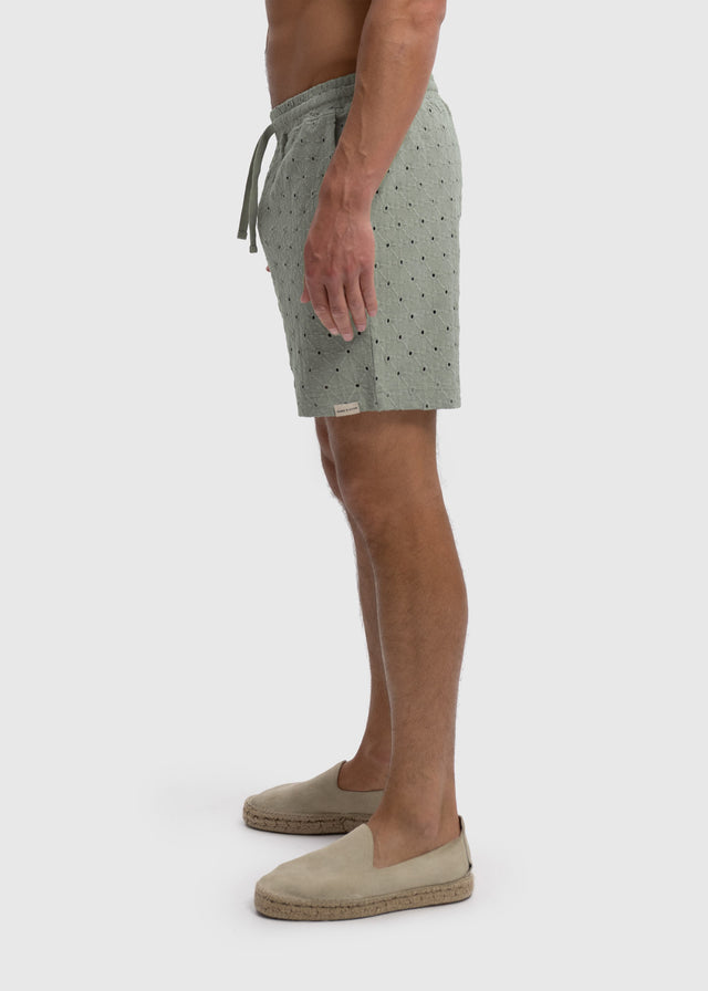Crochet Sunrise Short - Slate Green
