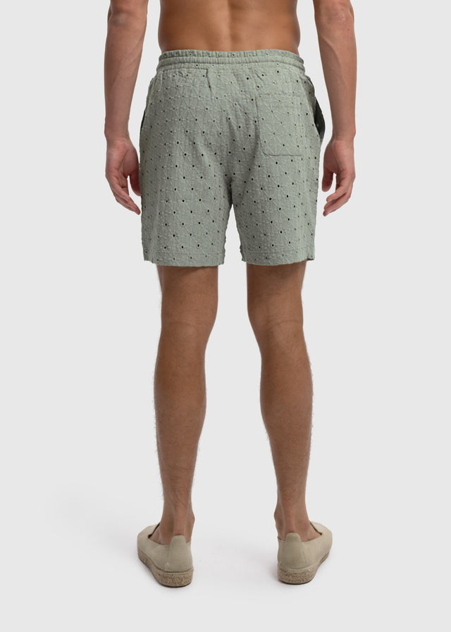 Crochet Sunrise Short - Slate Green