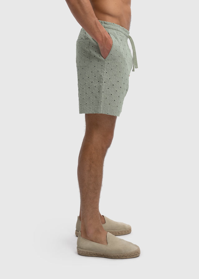 Crochet Sunrise Short - Slate Green