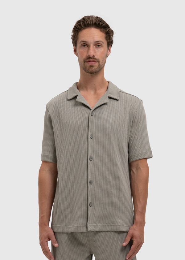 Waffle Shirt - Sage Green