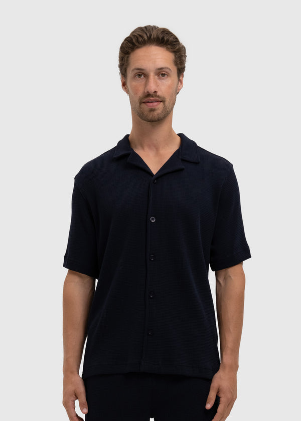 Waffle Shirt - Navy