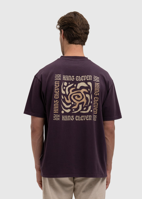 Washed Square Tee - Purple