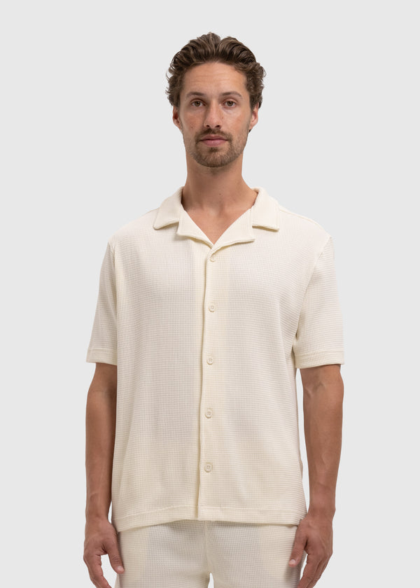 Waffle Shirt - White Sand