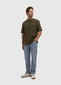 T-shirt en jacquard Terry - Vert olive