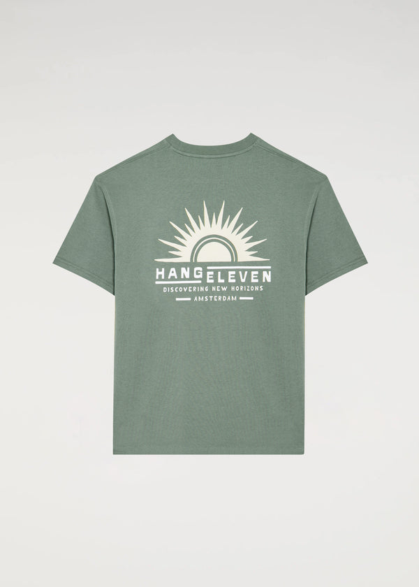 Organic Horizon Tee - Slate Green