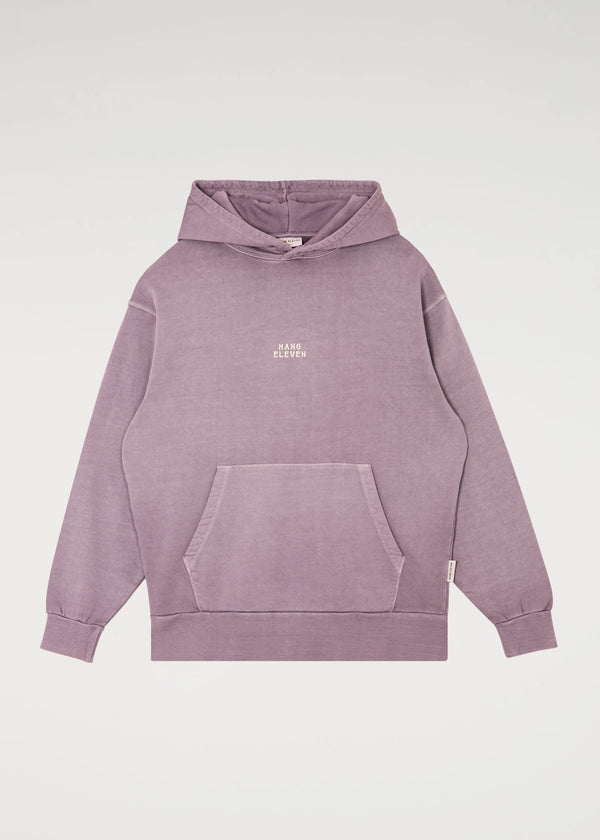 Sweat à capuche épais avec logo - Violet délavé