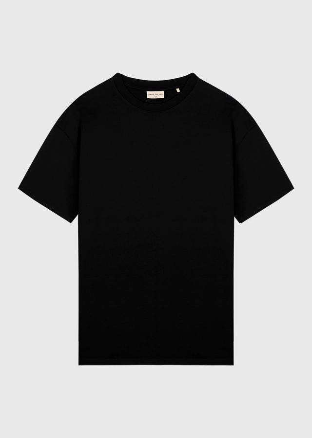 Schweres, übergroßes Premium-T-Shirt – Schwarz