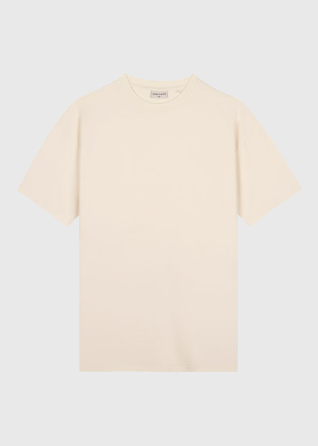 Schweres, übergroßes Premium-T-Shirt – Sand