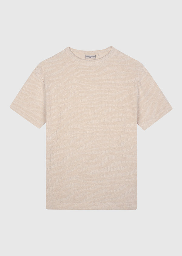Terry Jacquard Tee - Sand