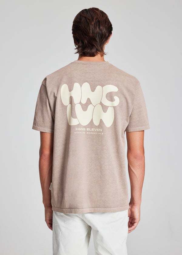 Organic Bubble Tee - Washed Brown