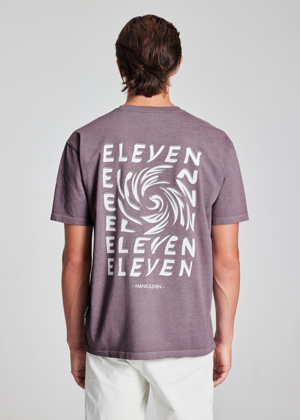 Organic Swirl tee - Washed Purple