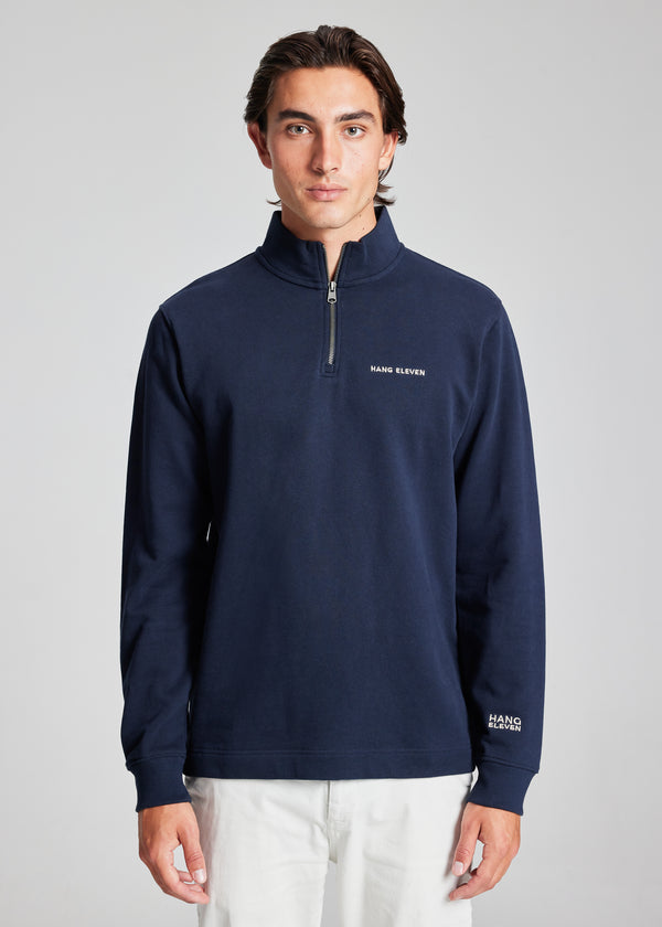 Half Zip Sweater - Alaska-Blau