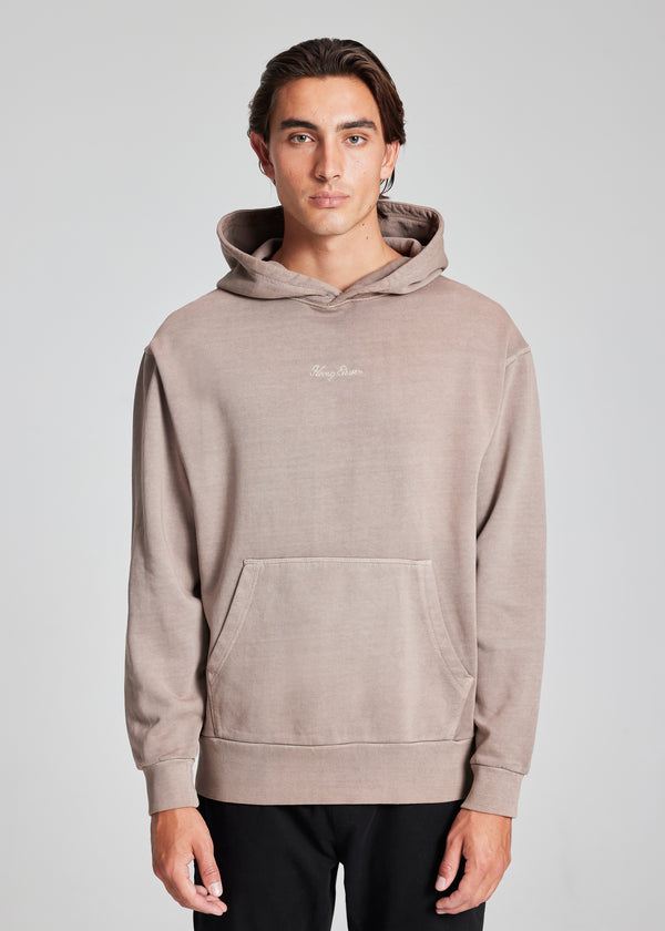 Heavyweight Logo Hoodie - Washed Brown