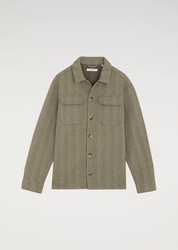 Herringbone Jacket - Forest Green