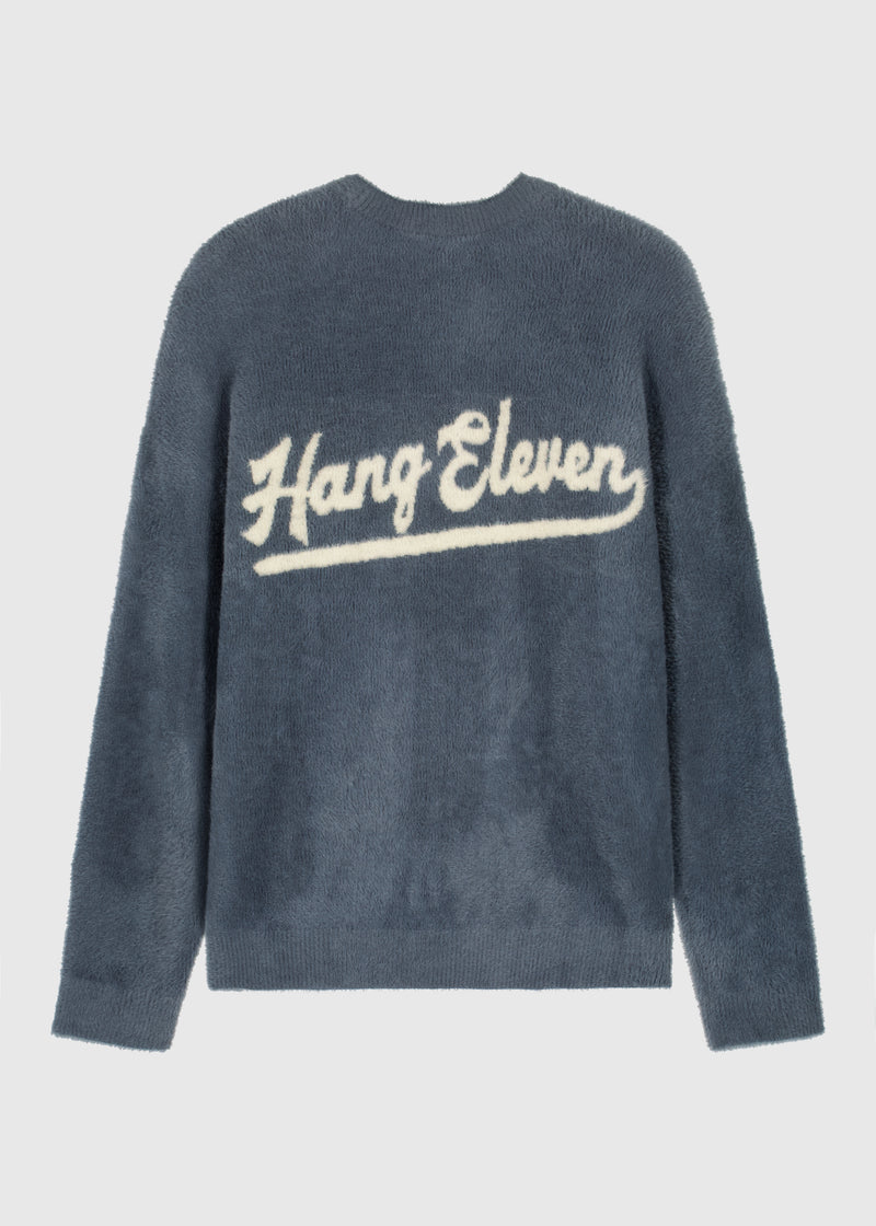 Hairy Brand Crewneck - Ombre Blue