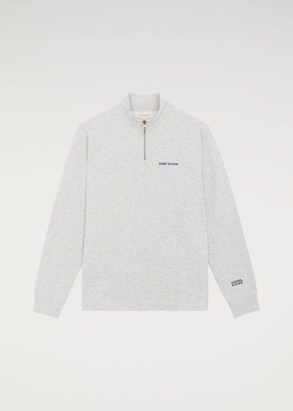 Half Zip Sweater - Grey Melee