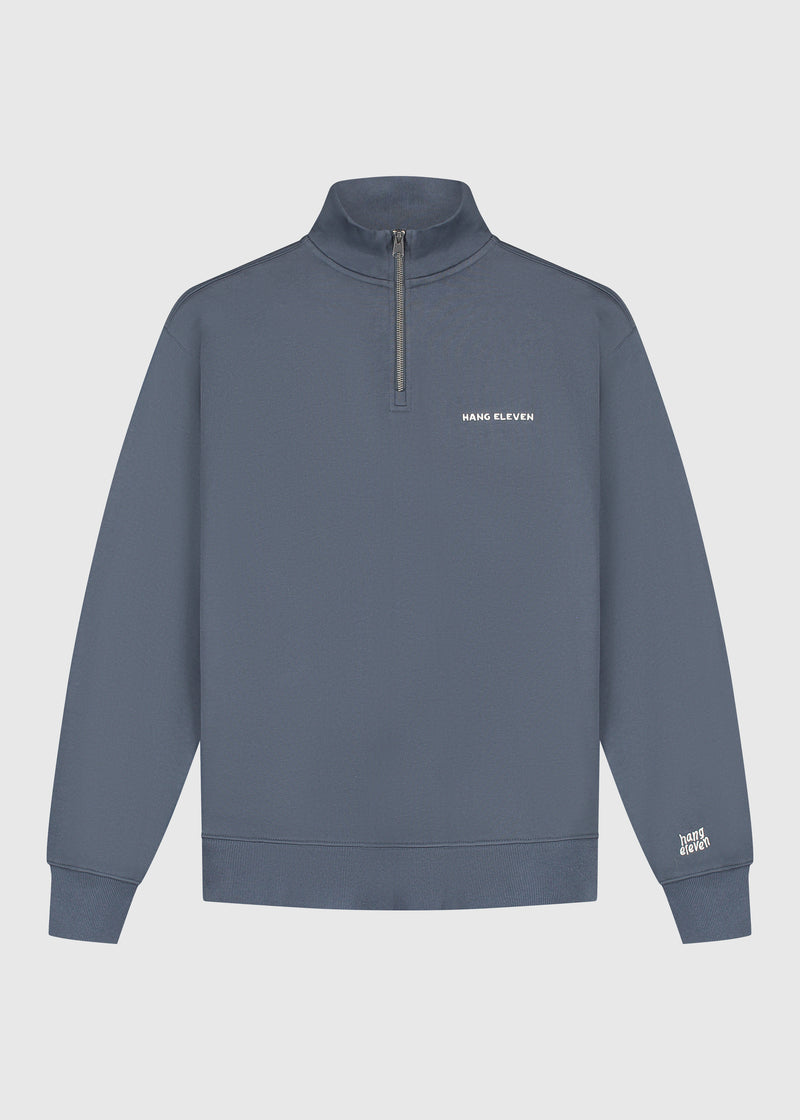 Pull demi-zip - Bleu ombré