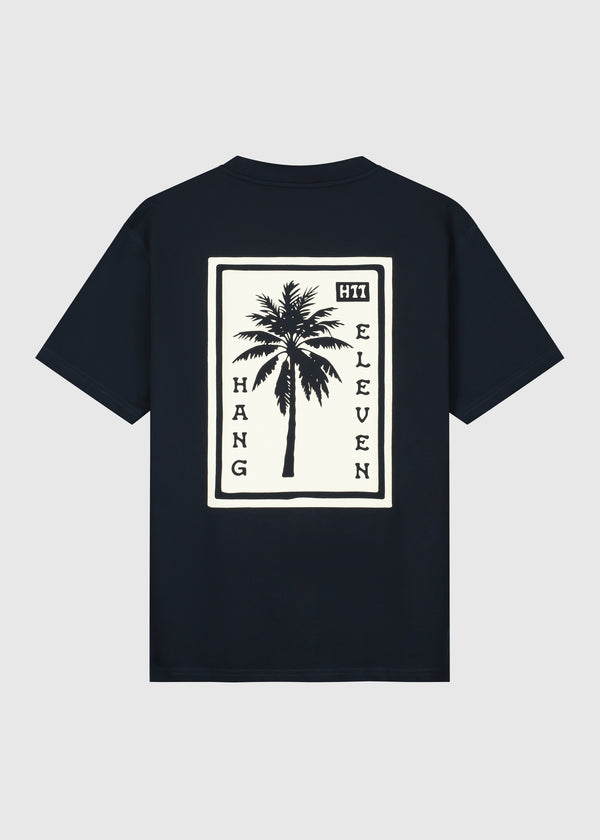 Palm Square Tee - Navy