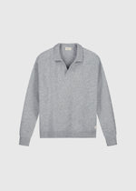 Heavy Knit Polo - Grey Melee