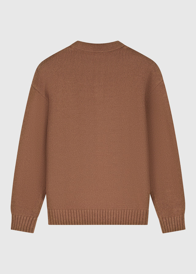 Schweres Strickpolo – Schokolade
