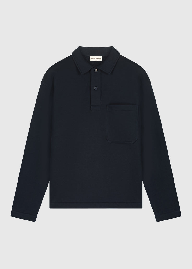 Rugby Pocket Polo - Navy Blue