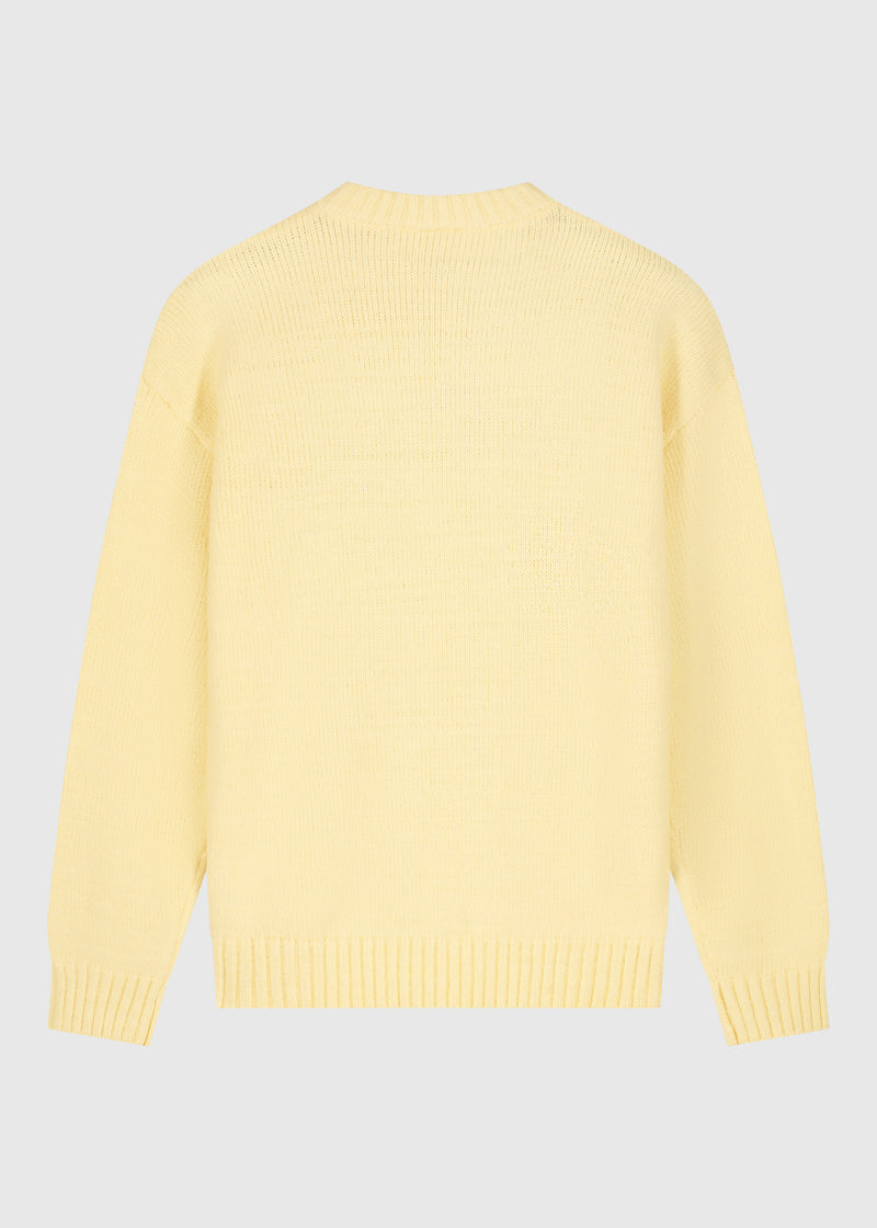 Heavy Knit Crewneck - Pastel Yellow