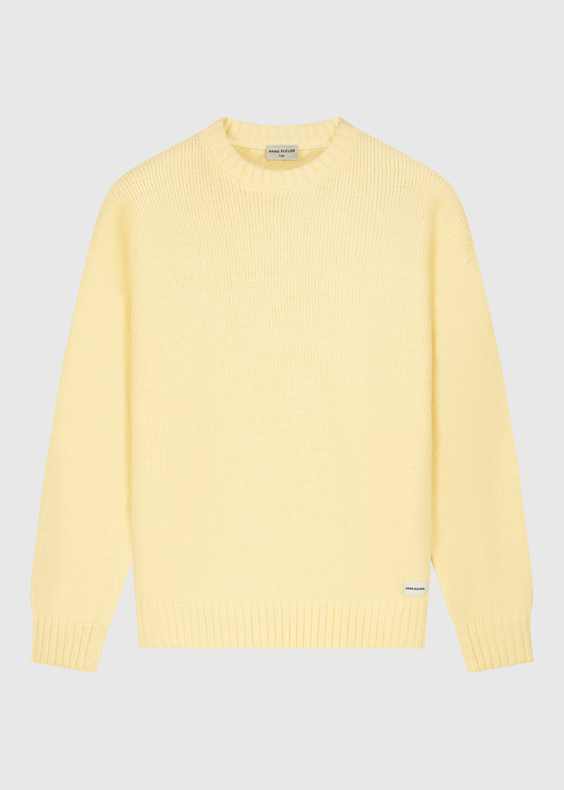 Heavy Knit Crewneck - Pastel Yellow