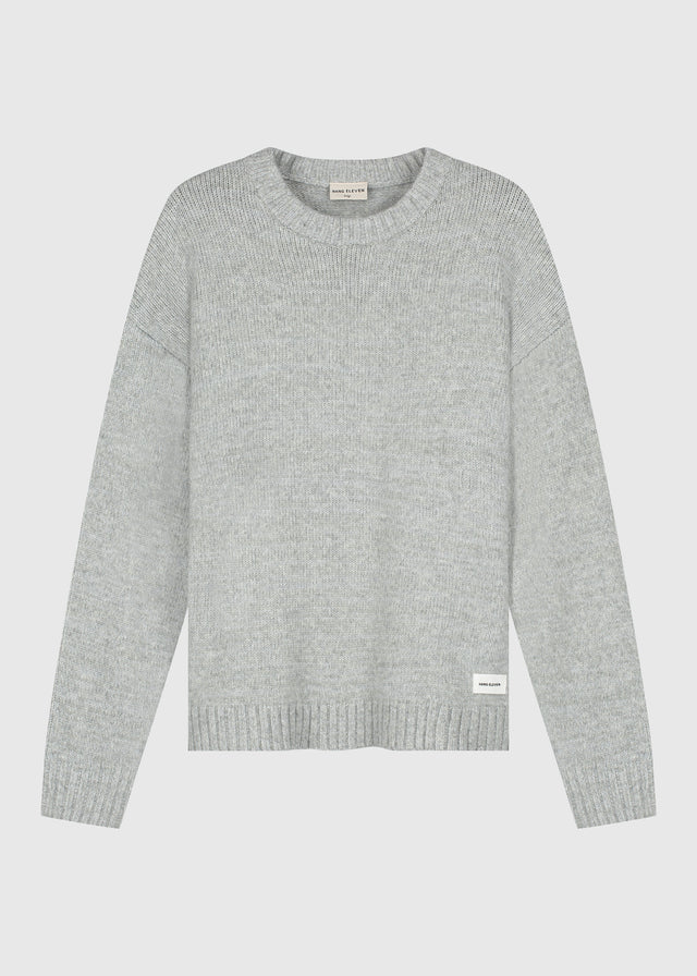 Heavy Knit Crewneck - Grey Melee