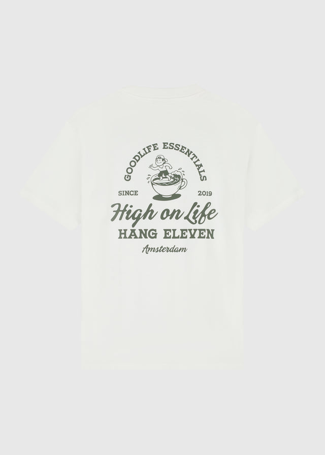 T-shirt Life - Blanc cassé
