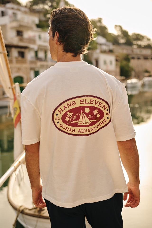 T-shirt Aventures Océaniques - Blanc cassé