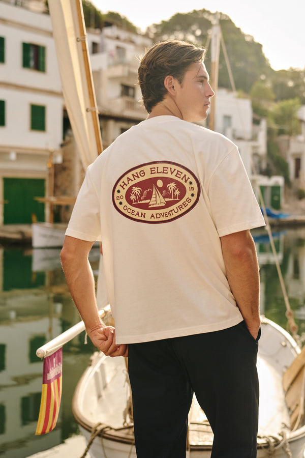 T-shirt Aventures Océaniques - Blanc cassé