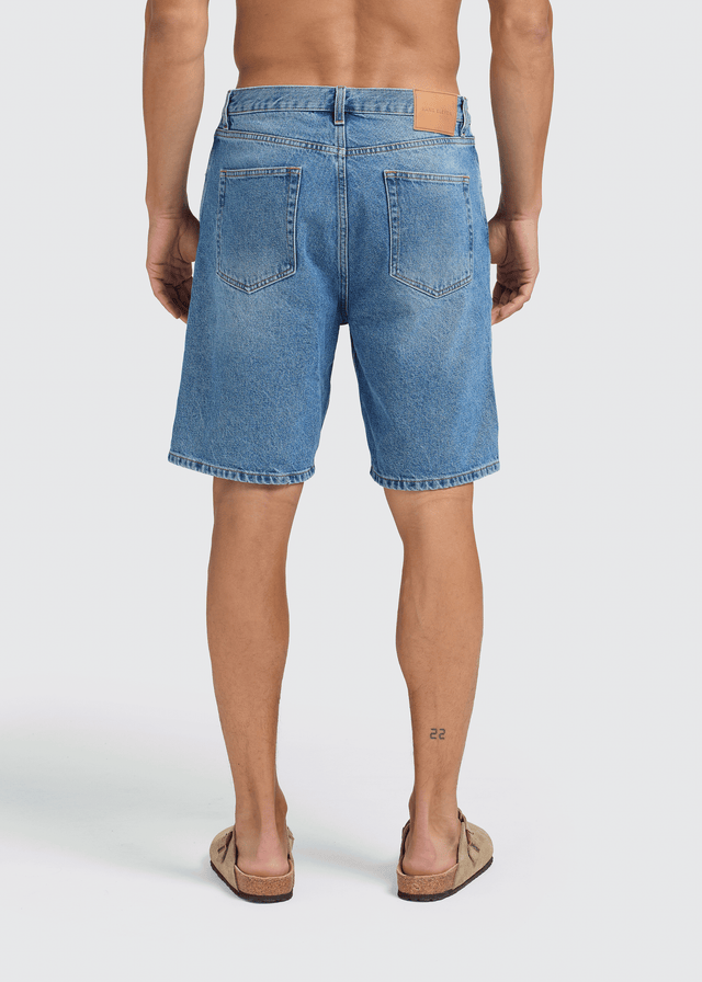 Clean Denim Shorts – Middle Blue