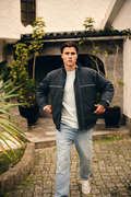 Premium Two Tone Jacket - Off Black
