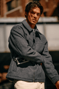 Premium Wool Jacket - Navy Blue