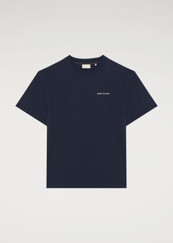 Organic Wavy Palm Tee - Navy