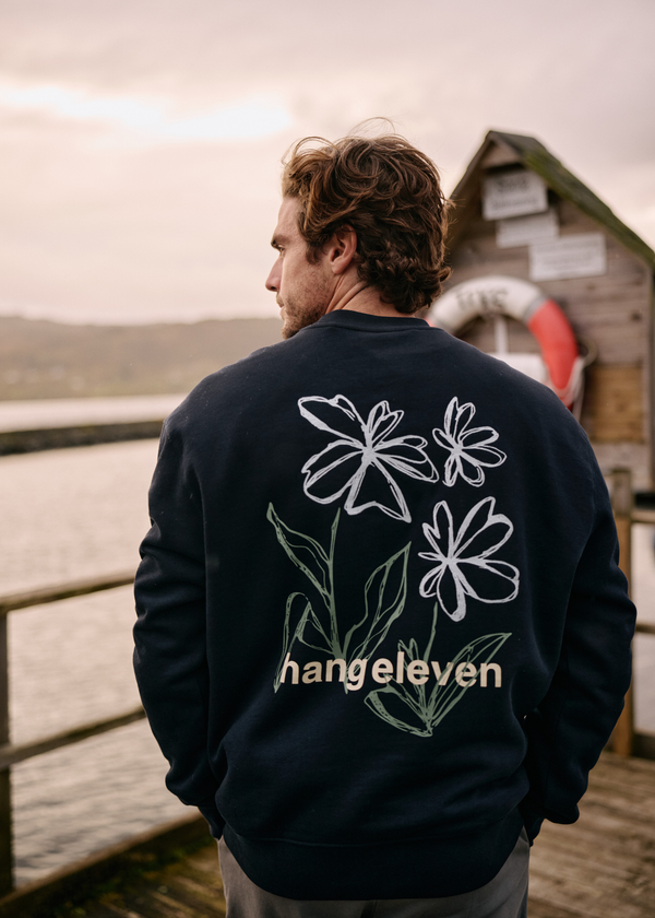 Flower Crewneck - Navy