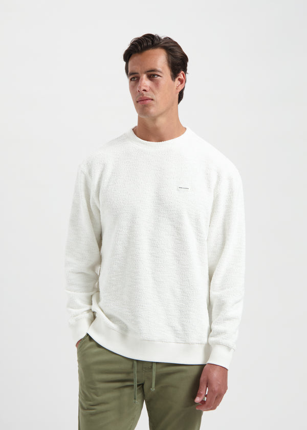 Premium Bouclé Crewneck - Ecru