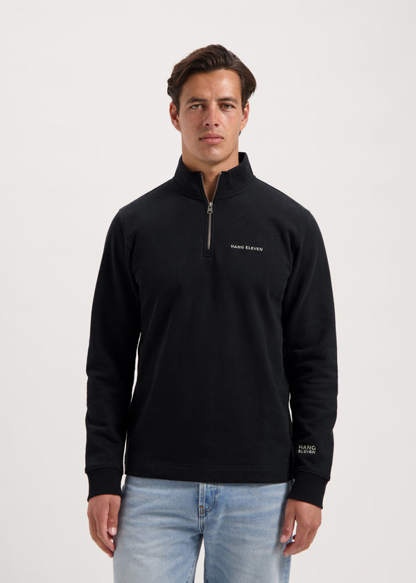 Half Zip Sweater - Hellgrau