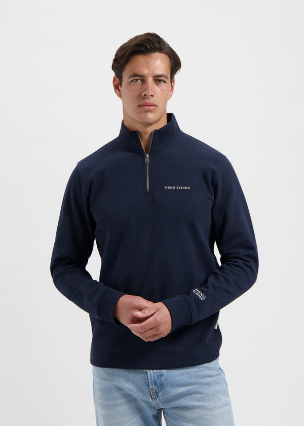 Half Zip Sweater - Navy Blue