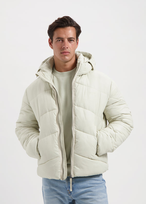 Premium Puffer Jacket - Ecru