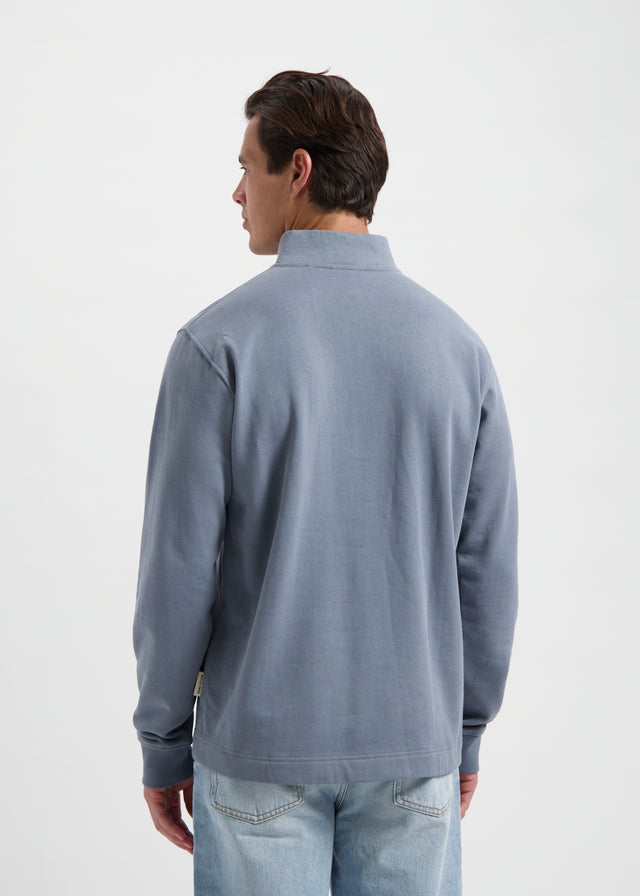 Pull à demi-zip - Gris pierre