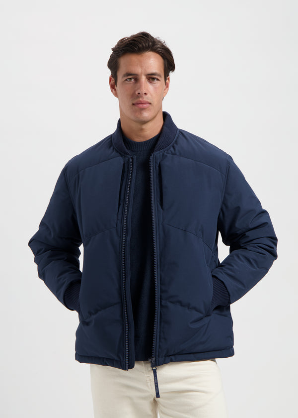 Premium Bomber Puffer - Navy Blue